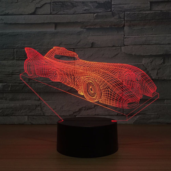 3D LED Illusion Racing Car Model